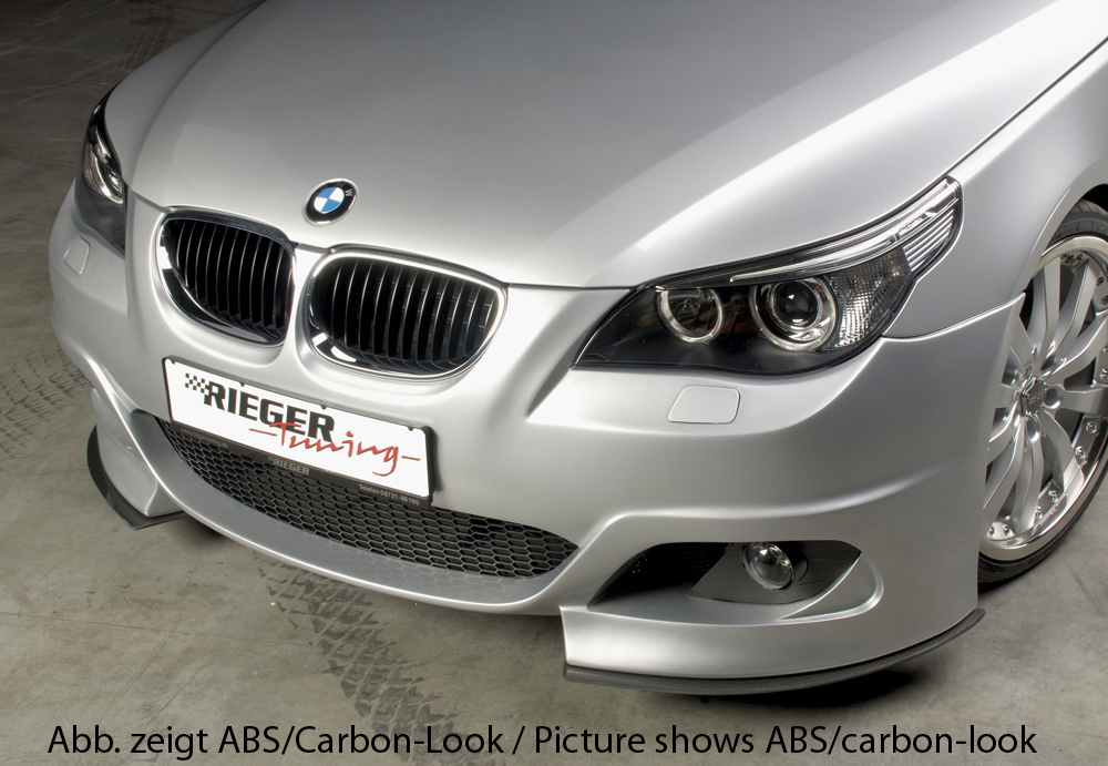 Spoilerzwaard 2 delig ABS t.b.v. Voorbumper passend voor BMW 5 Serie E-60 ABS