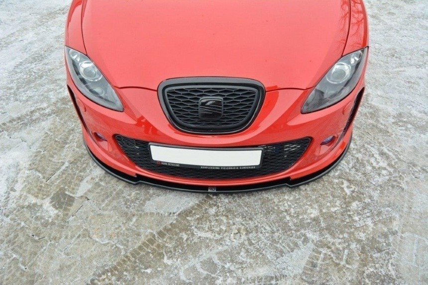 Voorspoiler passend voor Seat Leon 1P Maxton Design glans zwart