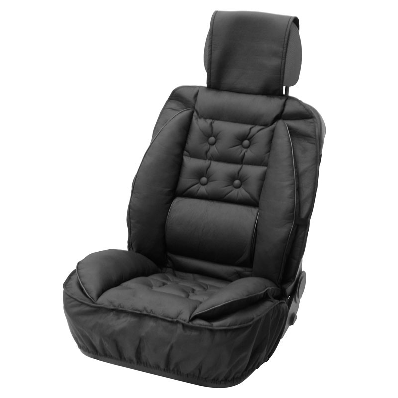 Carpoint Seat Cushion Lumbar Support Leatherlook - Black