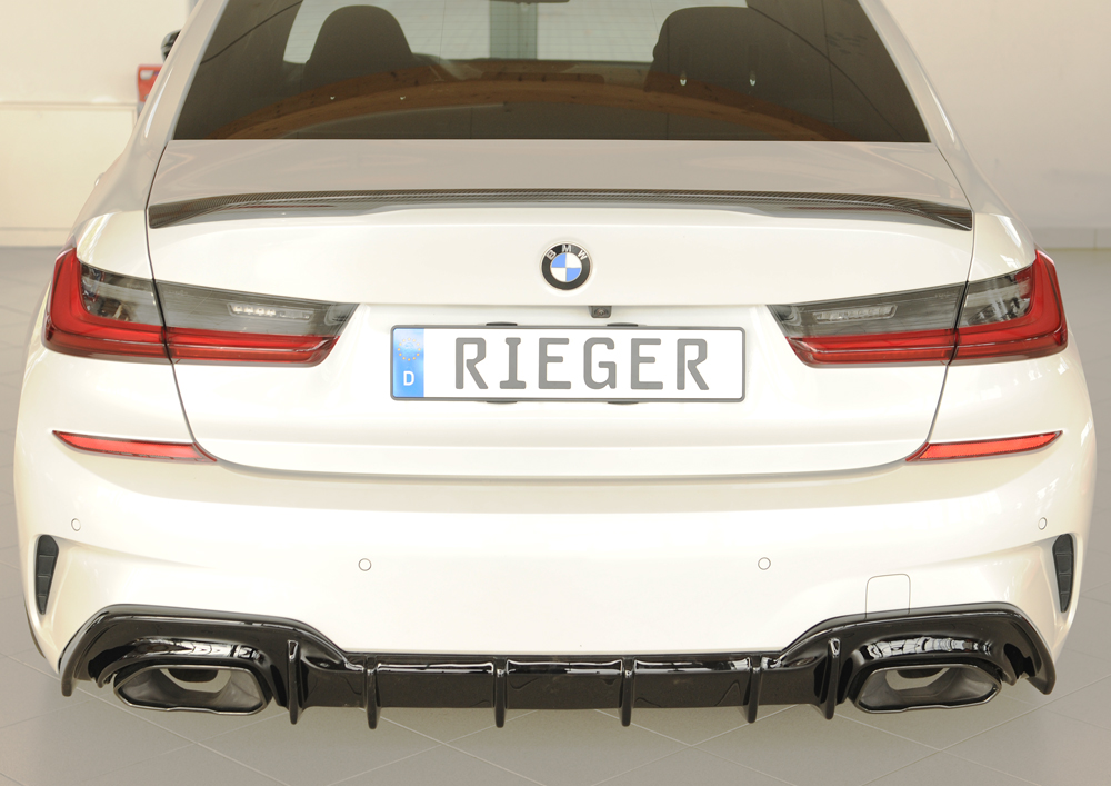 Diffuser passend voor BMW 3 Serie G20 M340i Rieger Glans Zwart