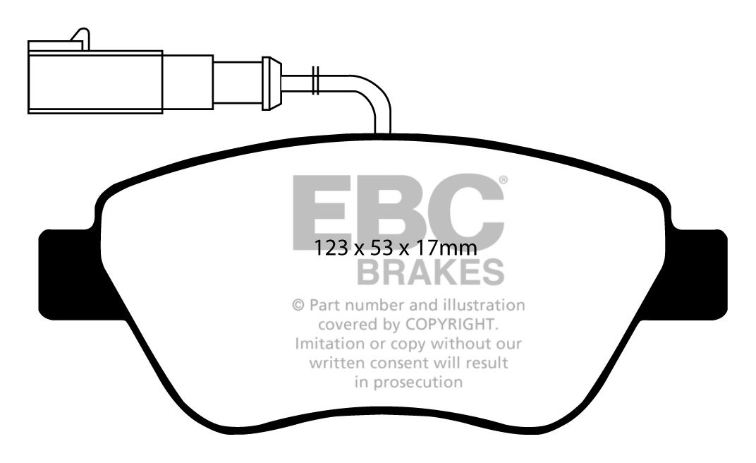 EBC Brakes CITROEN Nemo Multispace 1.4 2009-.. Remblokken voorzi
