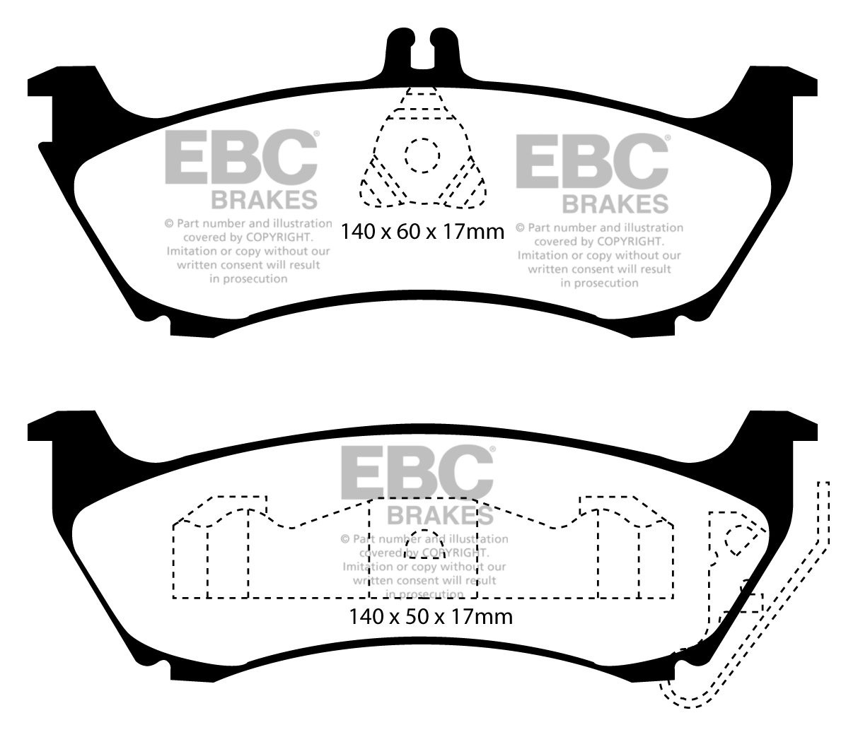 EBC Brakes MERCEDES M-Class (W163) ML230 (2.3) 99-2000 Remblokke