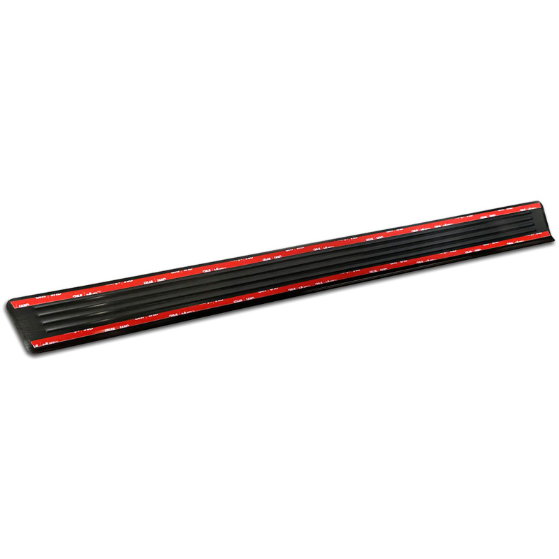 Avisa Black Inox door sill protectors  Volkswagen ID.3 2020-2023 & FL 2023- / Cupra Born 2021- / MG 4 2022- / MG HS II 2024- 'Lines' - 4-pieces