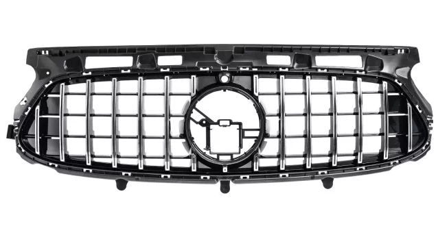 Grill passend voor Mercedes GLA H247 AMG bumper GT Look Chroom