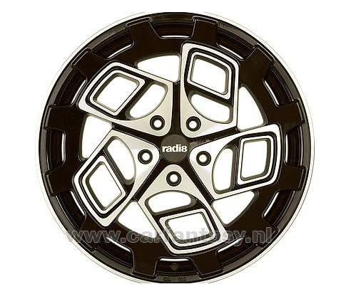 RADI8 CM9 8.5/9.5x18 5x100 35 Black / Machine Face 66,6 Velgen