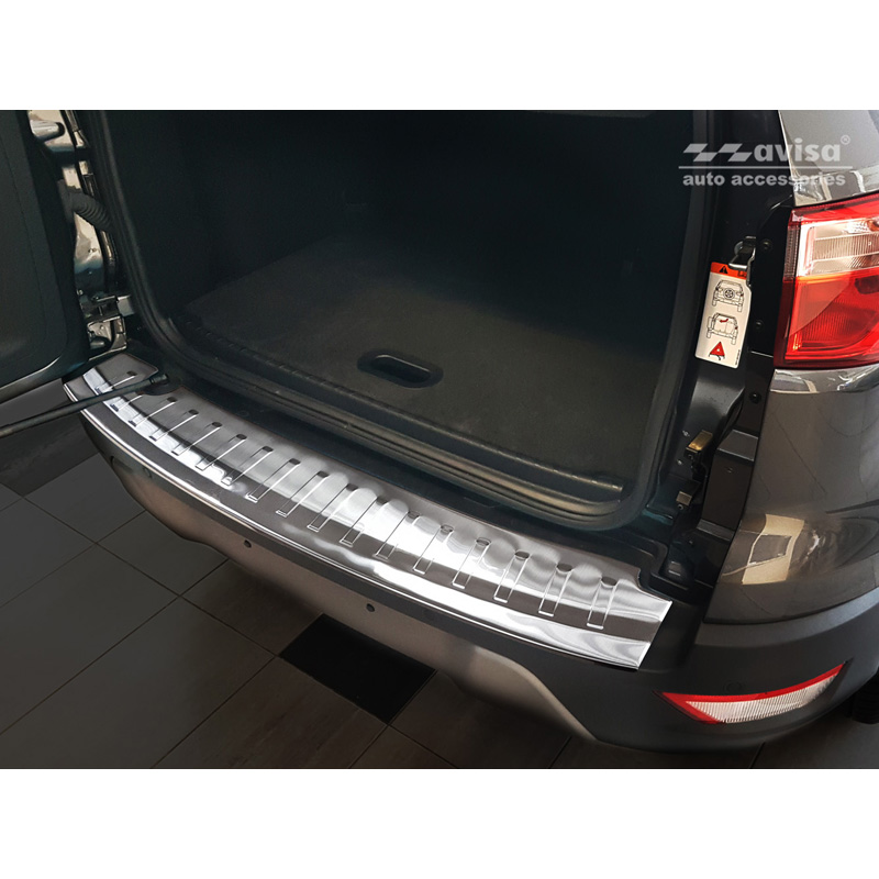 Stainless Steel Rear bumper protector  Ford Ecosport II Facelift 2017- incl. ST-Line 'Ribs'