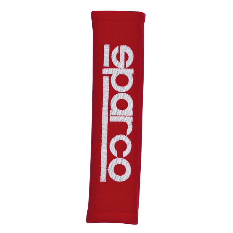 Sparco Seat Belt Pads GT - Red + Logo - 2 pieces