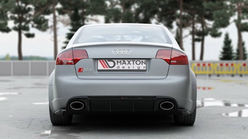 Diffuser passend voor Audi RS4 B7 Maxton Glans Zwart