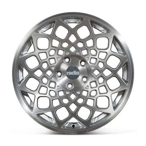 RADI8 B12 10.0x19 5X112 45 Matt silver/Machine face 66,6 Velgen