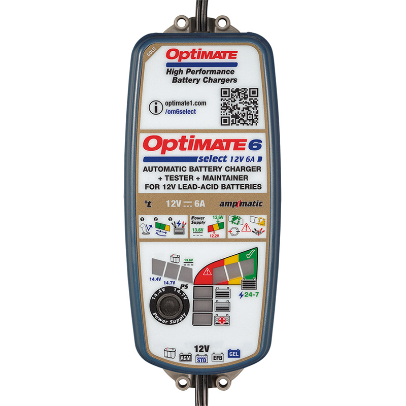 OptiMate 6 Select 12V/6.0A 9-step battery saving charger-tester-maintainer