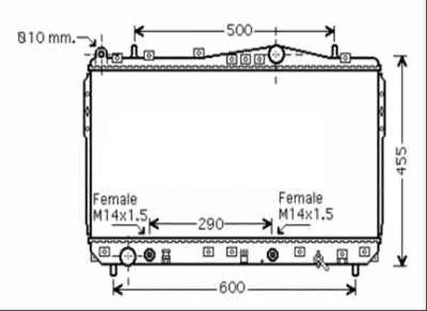 Radiator LACETTI/NUBIRA 03-06 370x700 1.6I/1.8I-16V +/-AC