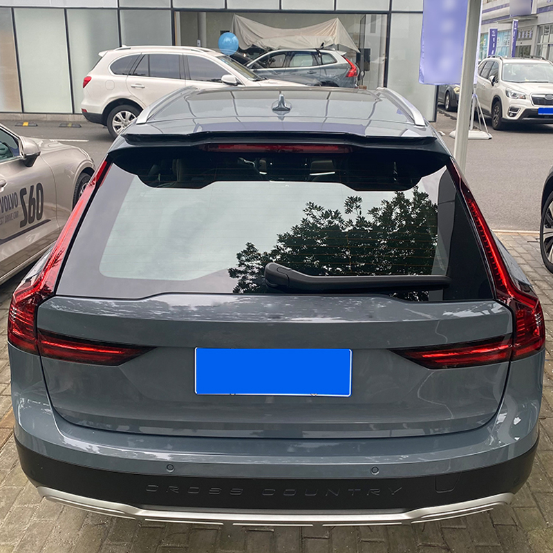 Roof spoiler (Spoiler Cap)  Volvo V90 II R-Design Facelift 2020- incl. Cross Country (ABS Glossy Black)