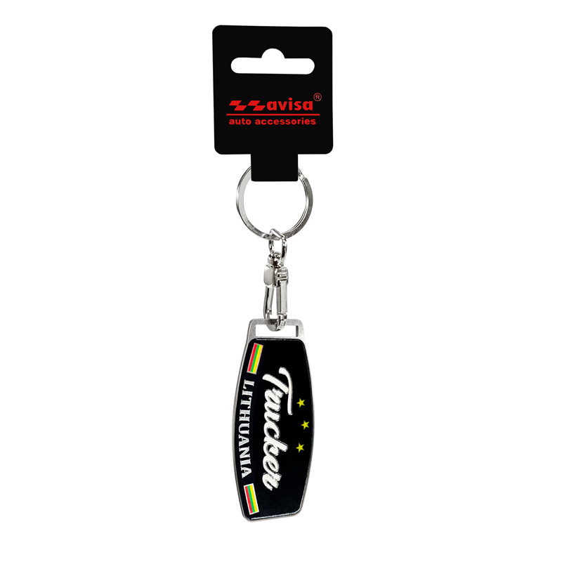 Stainless steel key chain - Trucker/Lithuania