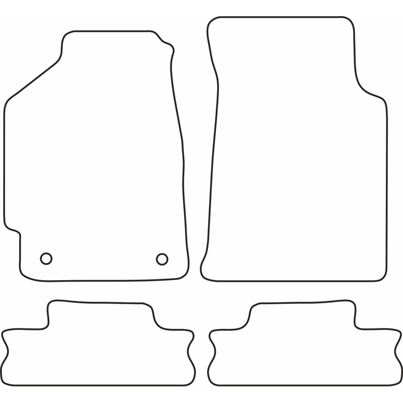 Set velour car mats  Honda CRX 1988-1992