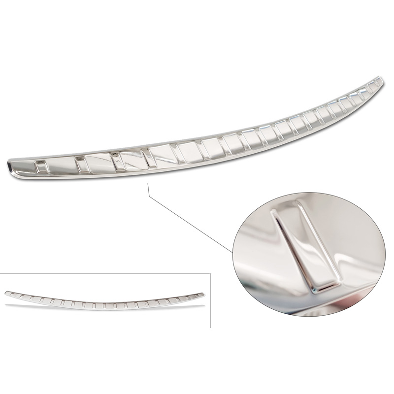 Chrome Stainless Steel Rear bumper protector  Mercedes C-Class Sedan (W206) 2021- 'Ribs'