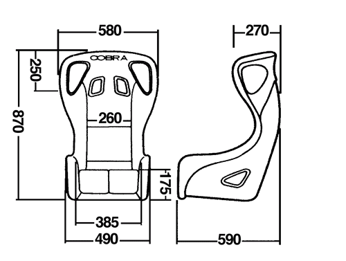 Cobra Evolution Pro Kevlar - Black Spacer Fabric all over