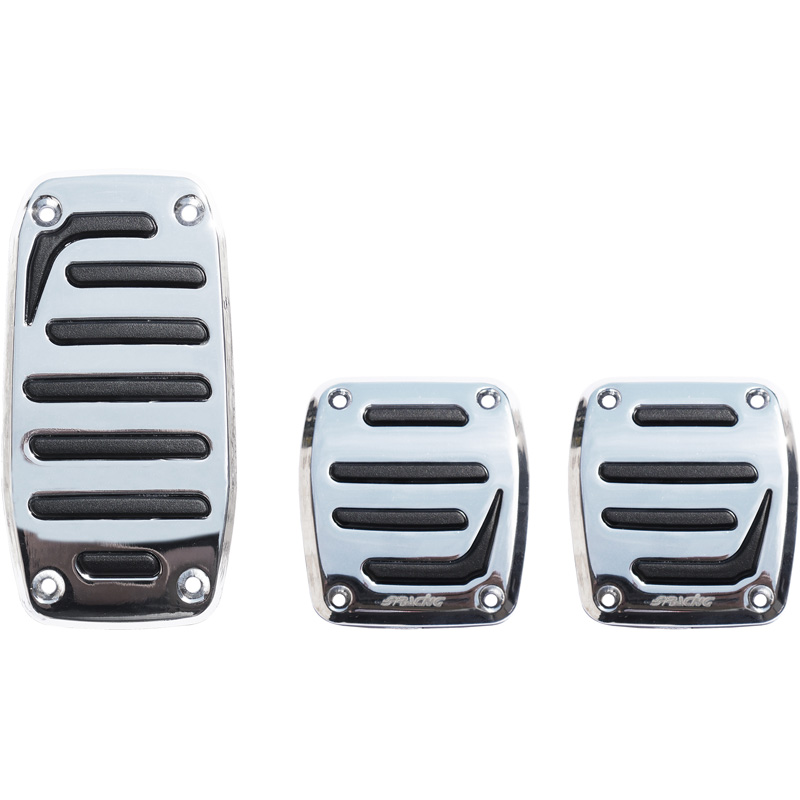 Simoni Racing Pedal Set Joker Smile - Chrome + Anti-Slip - Manual