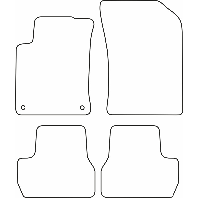 Set velour car mats  Citroen DS3 2010-