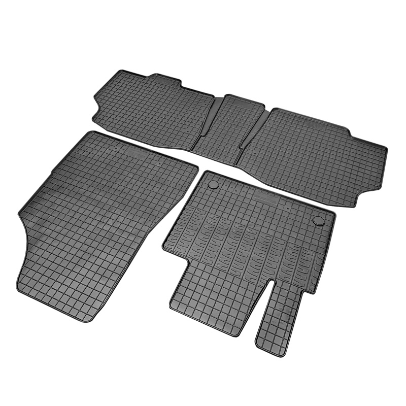 Rubber car mats set  Mercedes Citan Tourer / T-Class MPV (W420) & Renault Kangoo III MPV & Nissan Townstar MPV 2021- (5-pieces + fixing system)