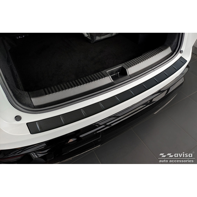 Matt Black Stainless Steel Rear bumper protector  Renault Espace VI E-Tech Hybrid 2023- 'Ribs'