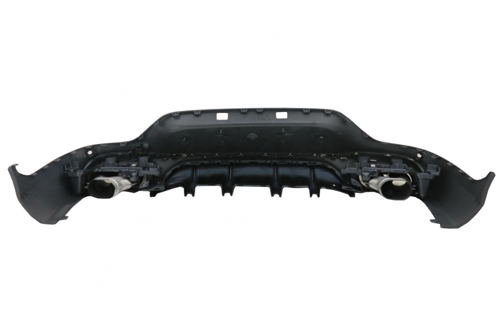 Diffuser passend voor Mercedes GLC C253 (2020-..) Coupe Facelift GLC43 incl. Uitlaat Stukken Zwart