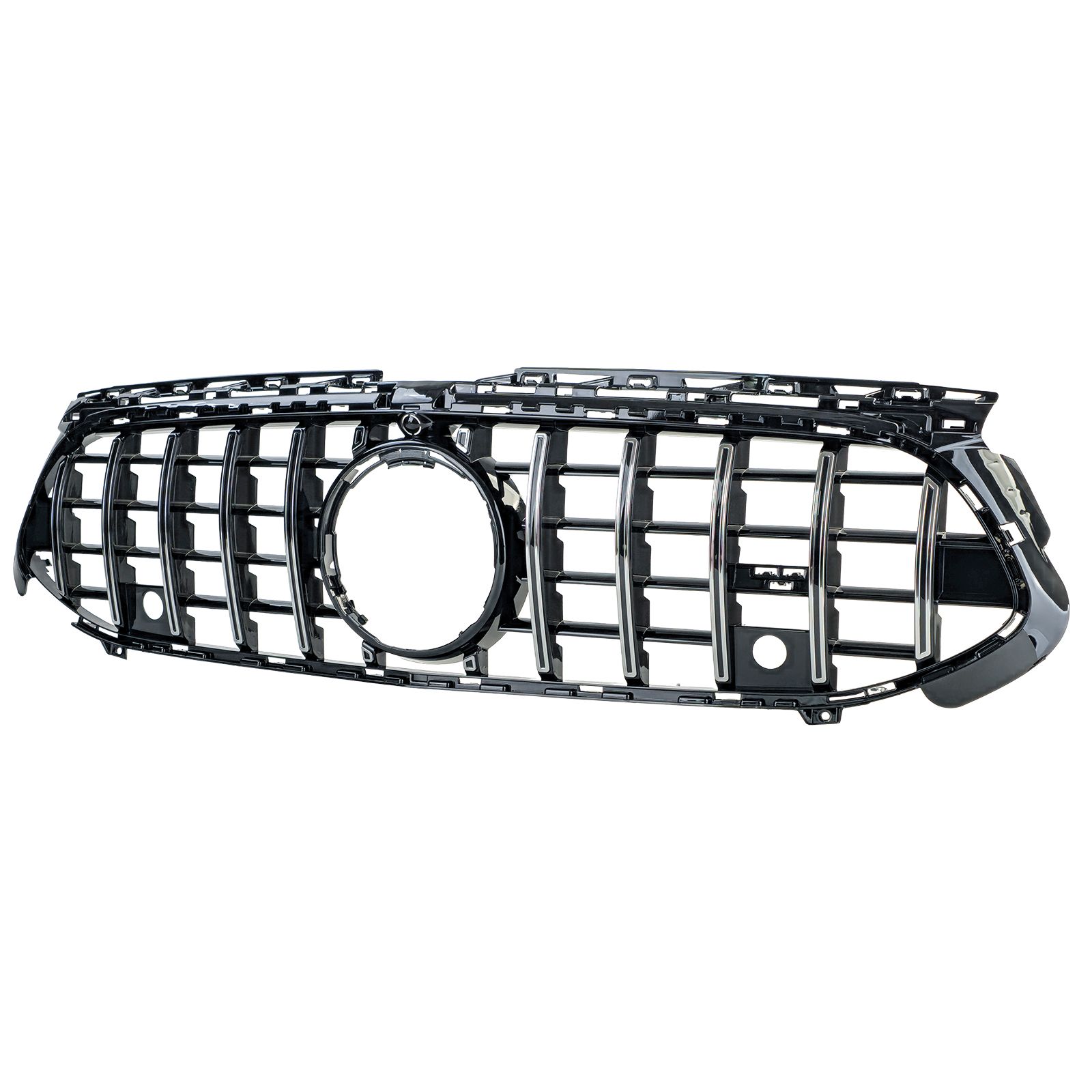 Grill passend voor Mercedes A-klasse W177 / V177 GT-Look Glans Zwart-Chroom (Facelift)