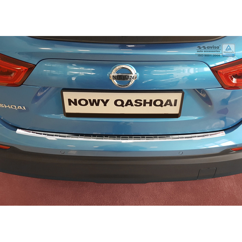 Stainless Steel Rear bumper protector  Nissan Qashqai II Facelift 2017-2021 'Ribs'