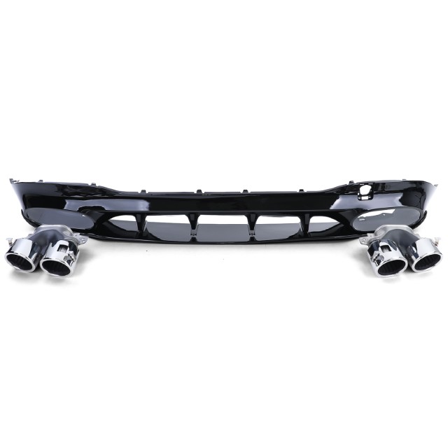 Diffuser passend voor Mercedes CLA C118 glans zwart met Sierstukken