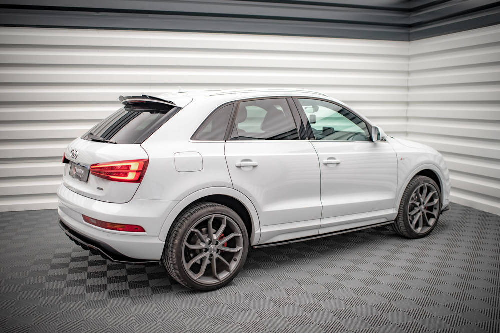 Zijskirts passend voor Audi Q3 S-Line 8U FL Maxton Glans Zwart
