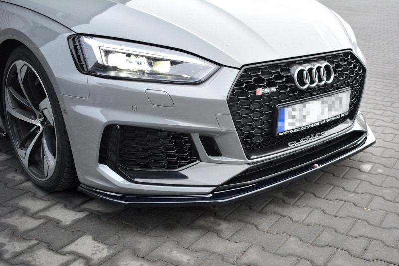 Voorspoiler passend voor Audi RS5 F5 Coupe / Sportback V.2 Glanzend Zwart