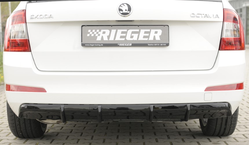 Diffuser passend voor Skoda Octavia (5E) pdc Rieger glans zwart