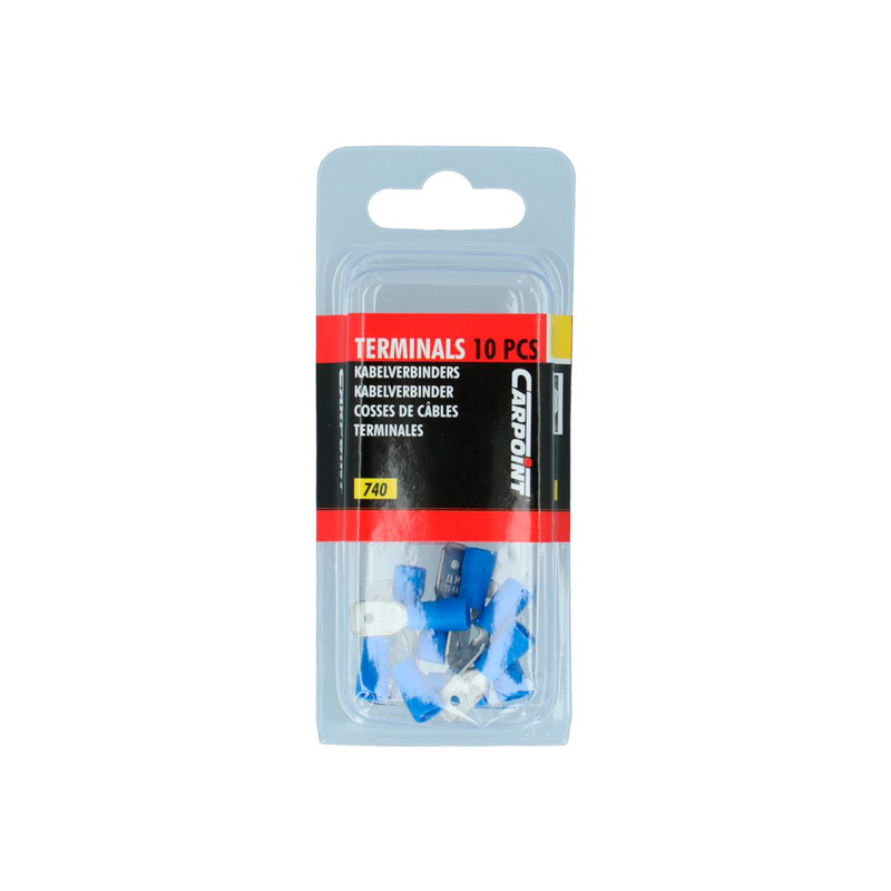 Carpoint Male Push-On Terminals 740 Blue Blister 10-pieces