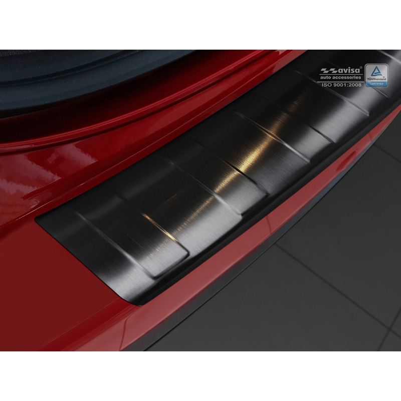 Black Stainless Steel Rear bumper protector  Mazda CX5 II 2017- incl. Facelift 'Ribs'