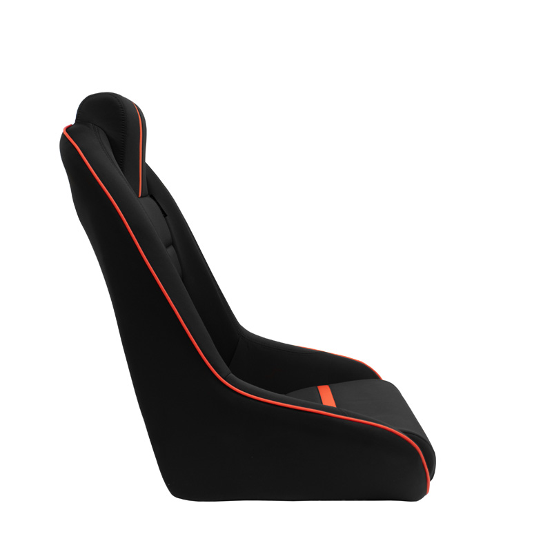 Sport seat 'Classic RS' - Black/Red - Non-reclinable back-rest + Integrated head-rest - incl. slides