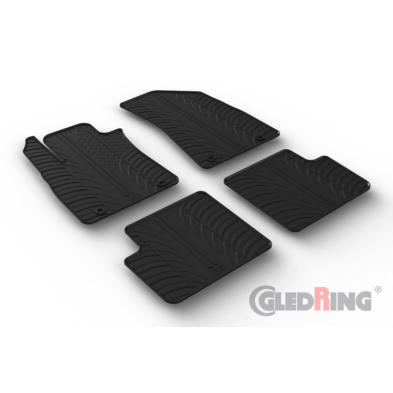 Rubber car mats set  MG ZS 2017- excl. EV (automatic) (T profile 4-pieces)