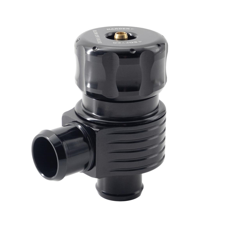 Simoni Racing Universal Blow-Off Valve Type 13 - for gasoline turbo engines, with adjustable vent pressure - Connection 22mm, Length 90mm, Diameter 48mm - Black