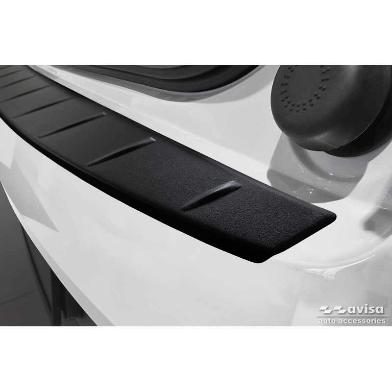 Matt Black Stainless Steel Rear bumper protector  Volvo EX30 2023- 'Ribs'