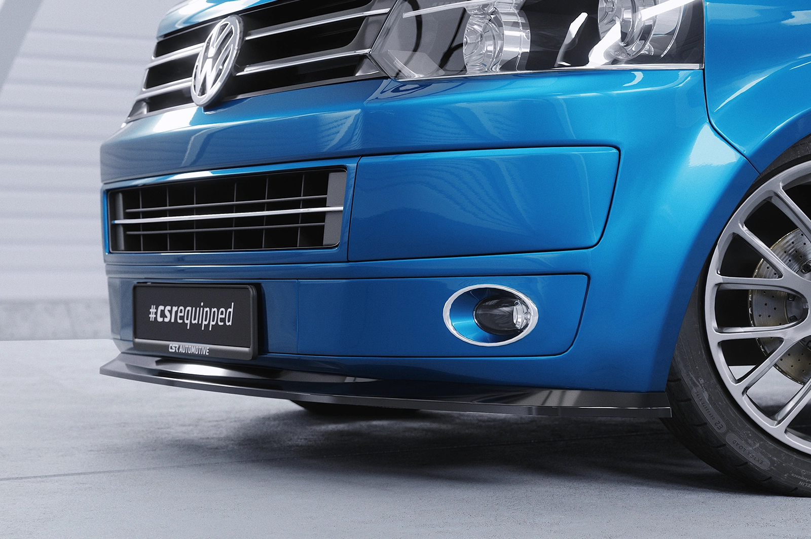 Voorspoiler passend voor VW T5 Bus glans zwart – 09/2009–07/2015
