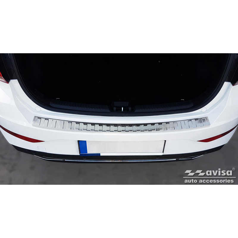 Stainless Steel Rear bumper protector  Hyundai I30 HB 5-doors FL 2020- 'Ribs'