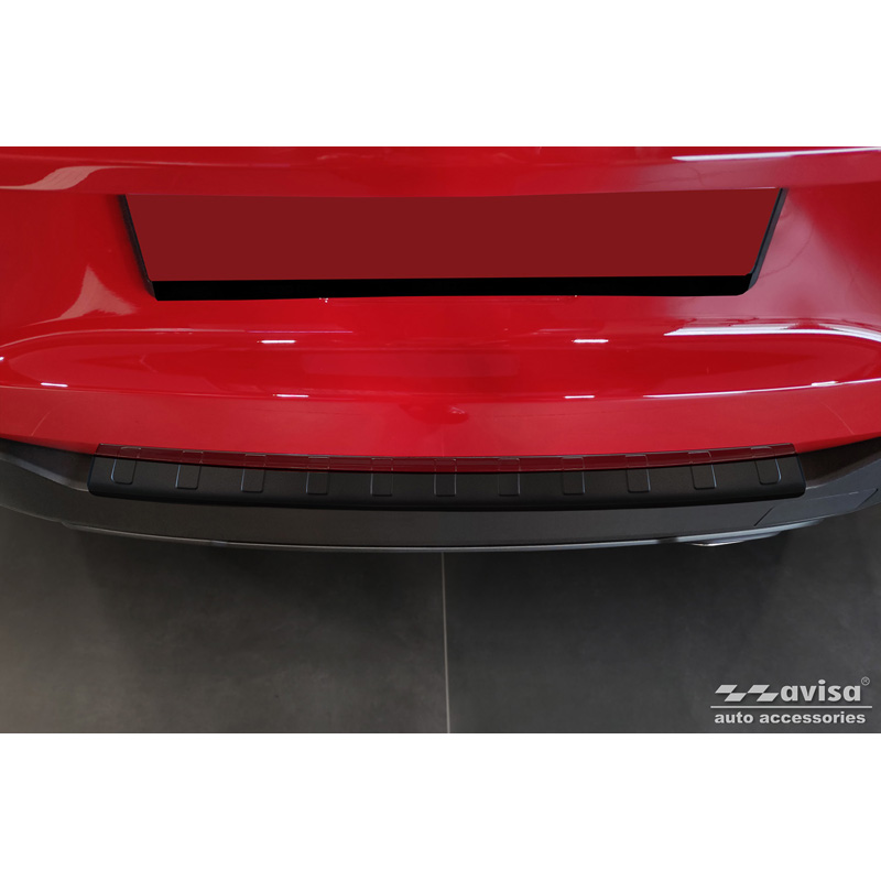 Matt Black Stainless Steel Rear bumper protector  Jeep Avenger + EV 2023- 'Ribs'