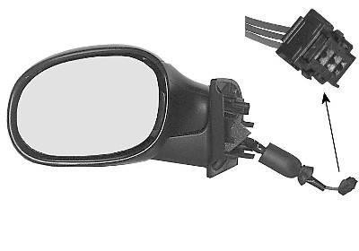 spiegel, elektr verstelb, rechts Citroën C3, 2005-2011
