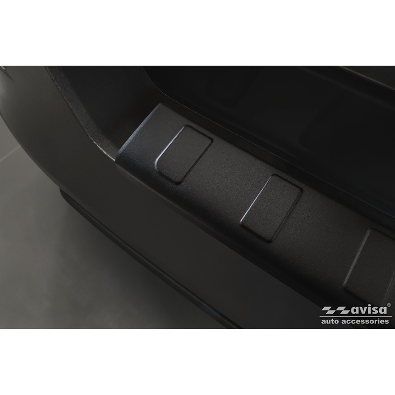 Matt Black Stainless Steel Rear bumper protector  Jeep Avenger + EV 2023- 'Ribs'