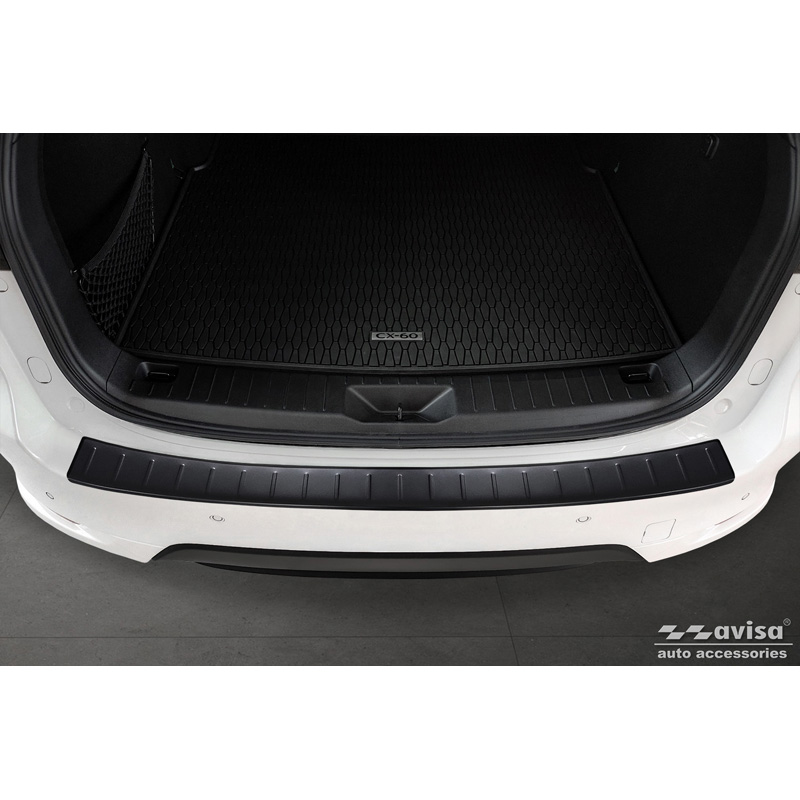 Matt Black Stainless Steel Rear bumper protector  Mazda CX-60 (KH) 2022- 'Ribs'