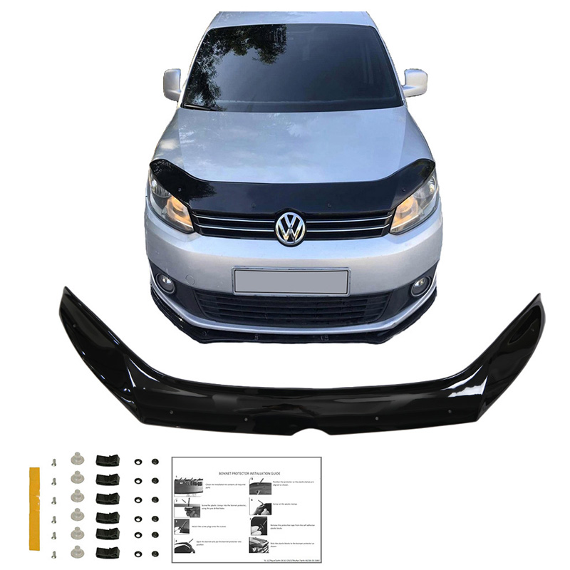 Bonnet Protector  Volkswagen Caddy MK3 Facelift 2010-2015 - Gloss black