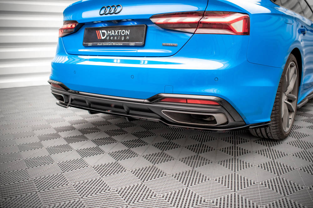 Diffuser passend voor Audi A5 5F FL S-Line Maxton Glans Zwart