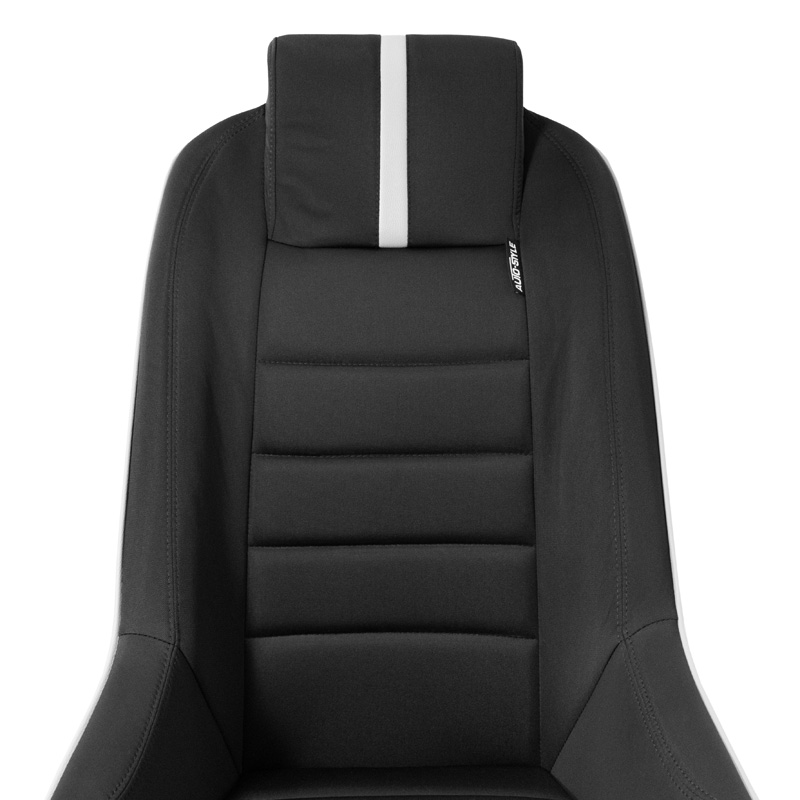 Sport seat 'Classic RS' - Black/Grey - Non-reclinable back-rest + Integrated head-rest - incl. slides