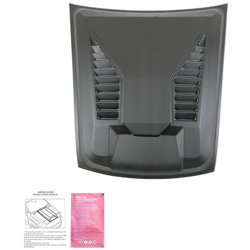 Bonnet Scoop  Toyota Hilux 8th Gen. 2015-2020 - Version 2 - Matt black
