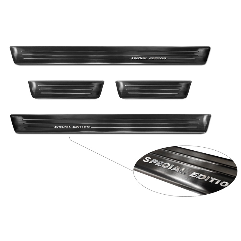 Black Inox door sill protectors  Opel Mokka 2020- - 'Special Edition' - 4-pieces