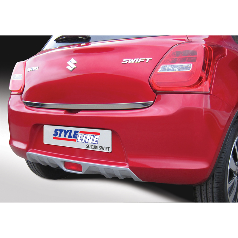 RGM Rear bumper skirt 'Skid-Plate'  Suzuki Swift IV 5-doors excl. Sport 5/2017- Silver