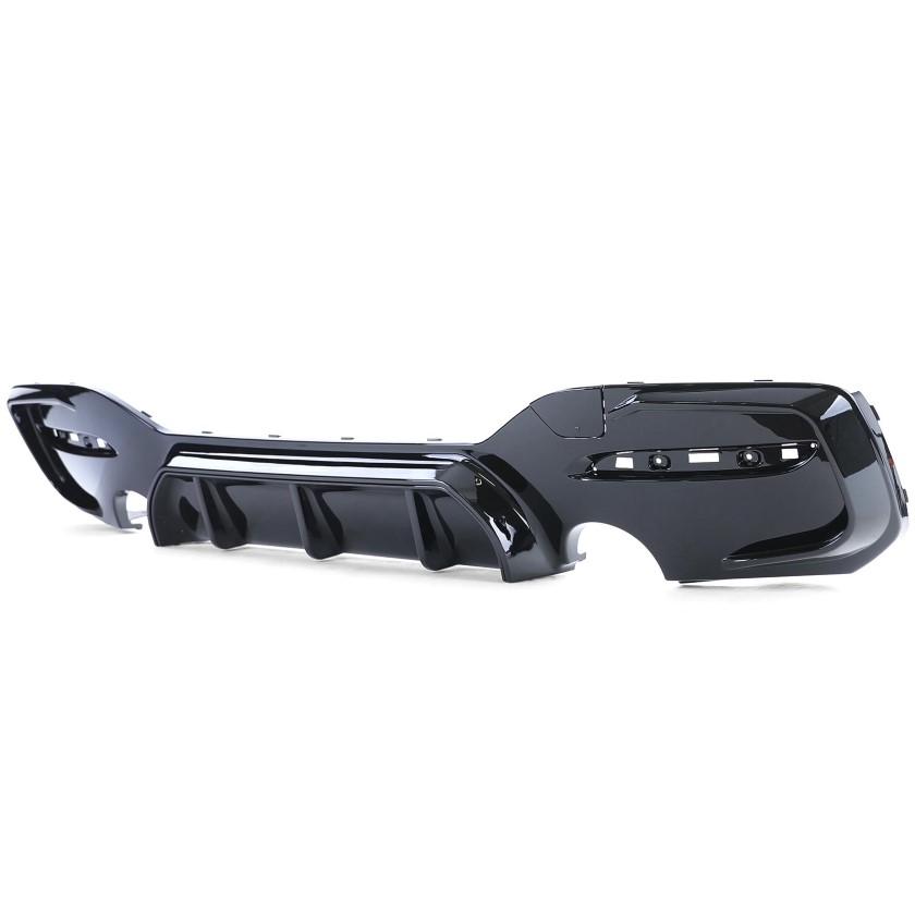 Diffuser passend voor BMW 1-Serie F20 / F21 Facelift M-Pakket Glans Zwart
